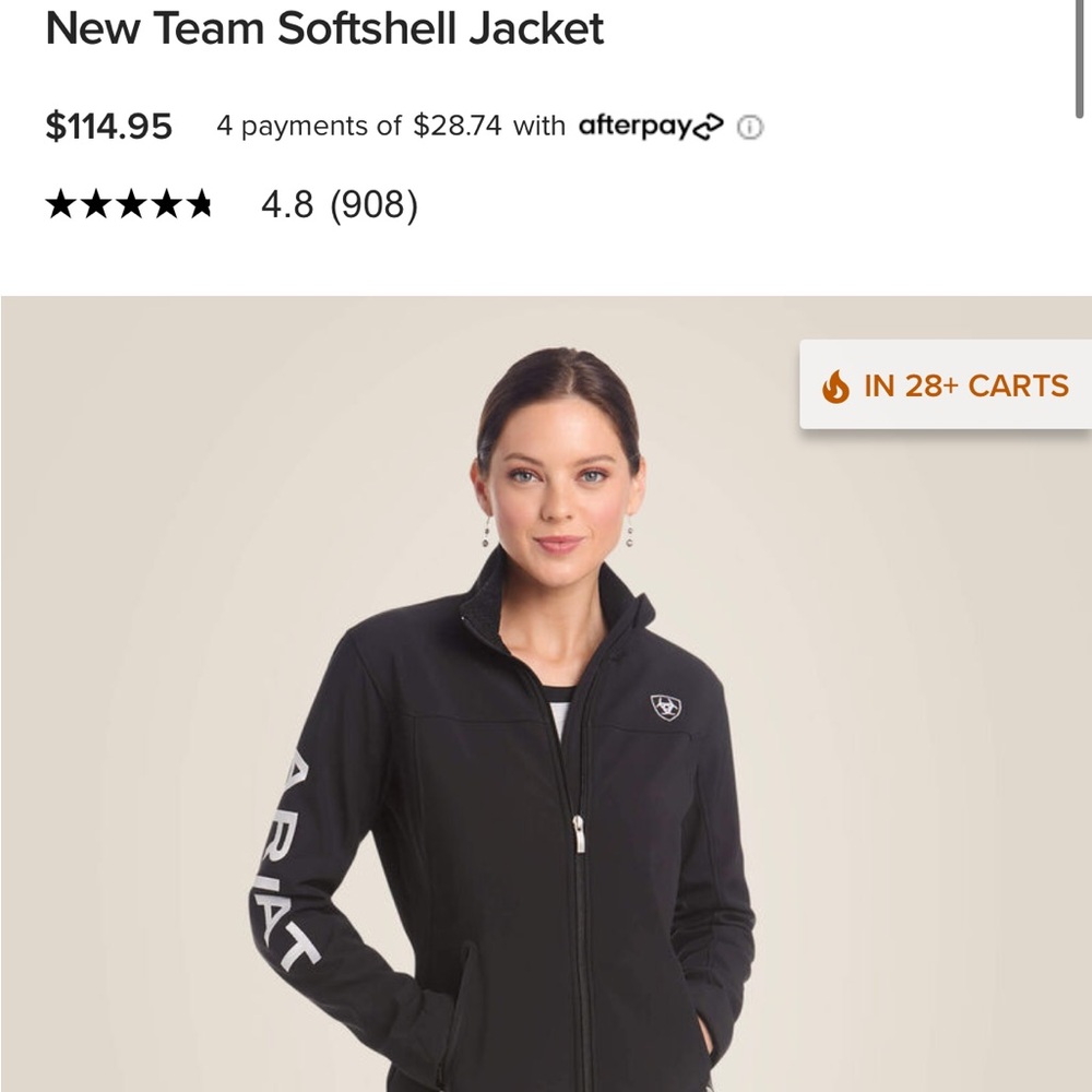 Ariat Black Team Softshell Jacket